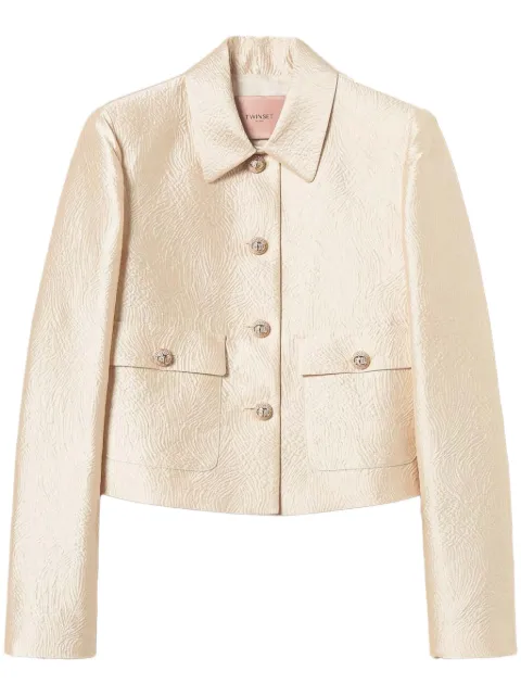 TWINSET brocade jacquard cropped jacket