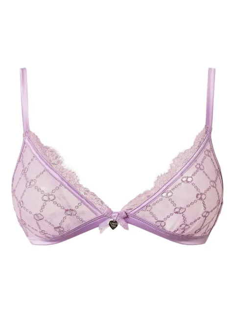 TWINSET chain-lace triangle bra