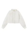 TWINSET Kids lattice-detail blouse - White