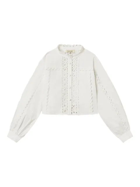 TWINSET Kids lattice-detail blouse