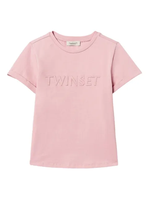 TWINSET Kids playera con logo y detalles