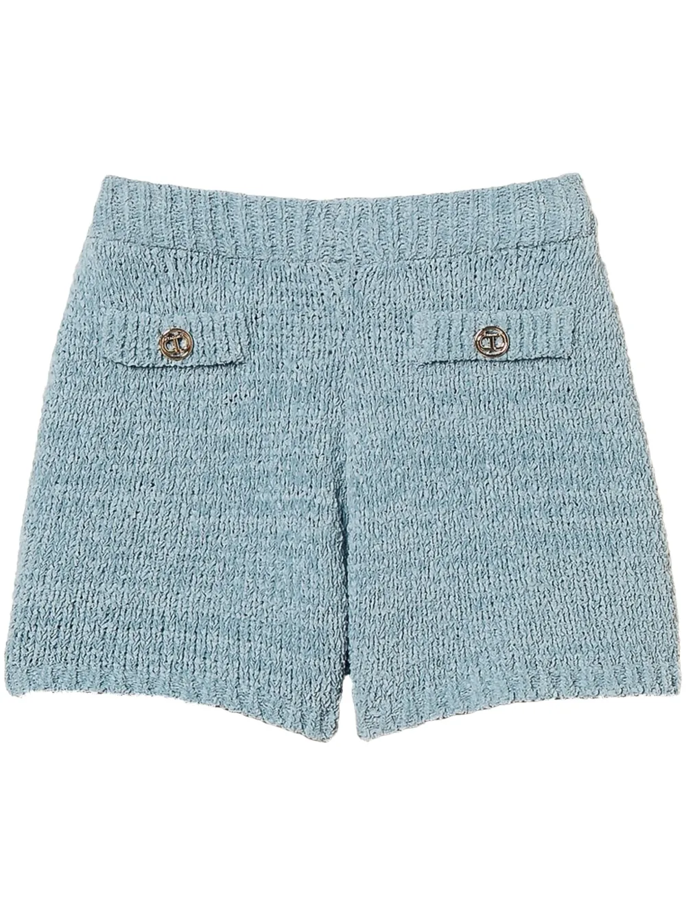 Oval T button-detail shorts