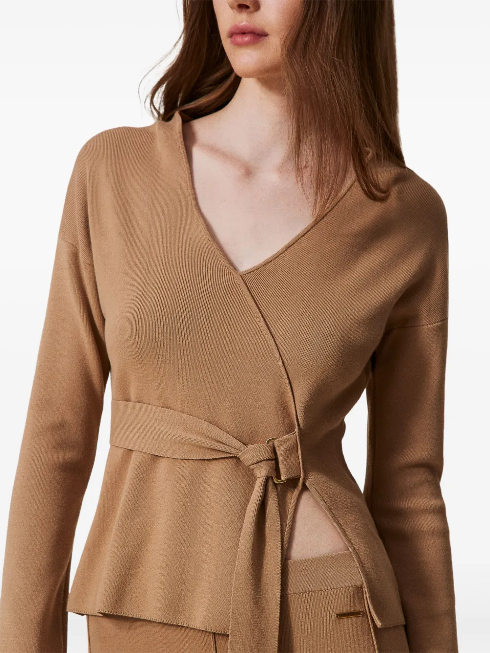 TWINSET Wikkelblouse Bruin