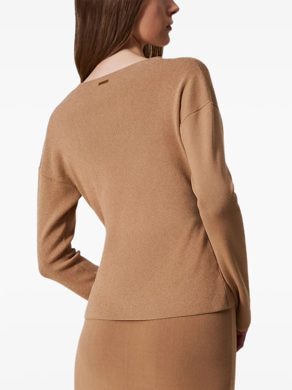 TWINSET Wikkelblouse Bruin