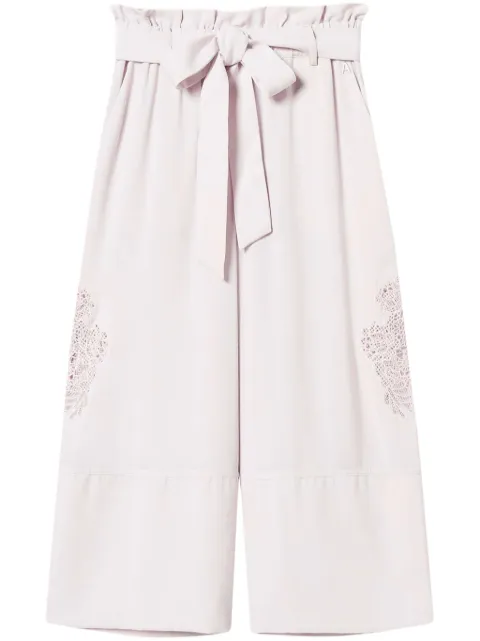 TWINSET pantalones capri de sarga