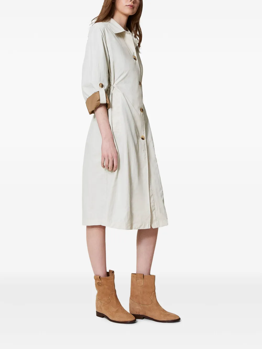 TWINSET two-tone coat | Single Breasted Coats | Image 2