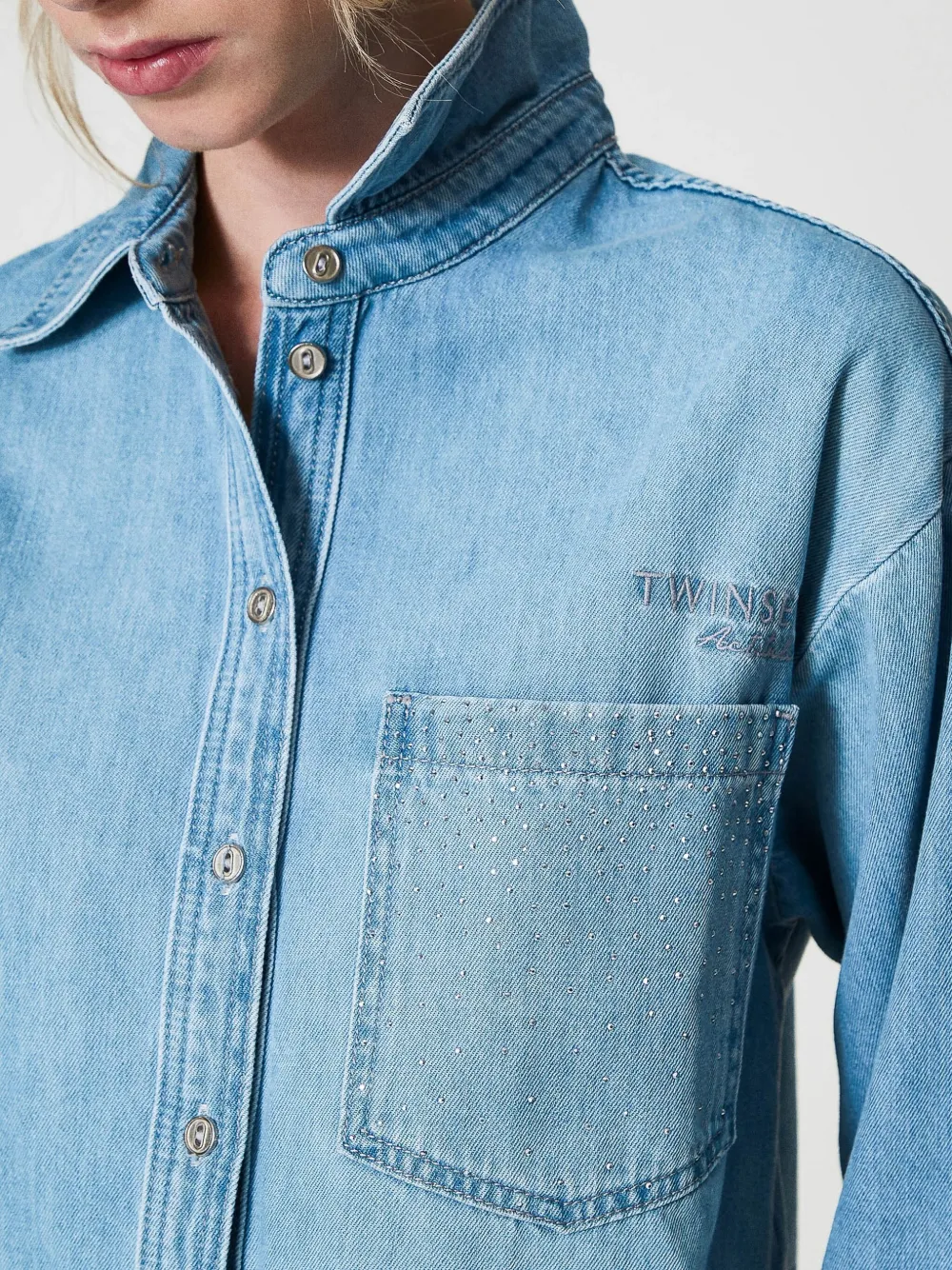 TWINSET Denim blouse Blauw