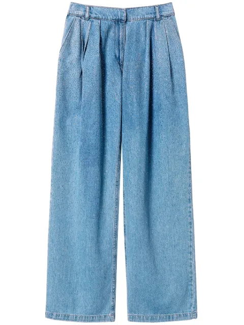 TWINSET pleat-detail wide-leg jeans