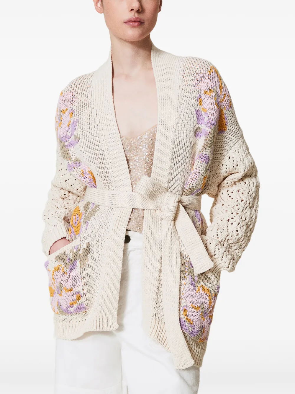 TWINSET Vest met bloemenpatroon Wit