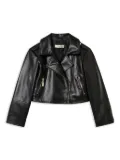 TWINSET Kids coated biker jacket - Black