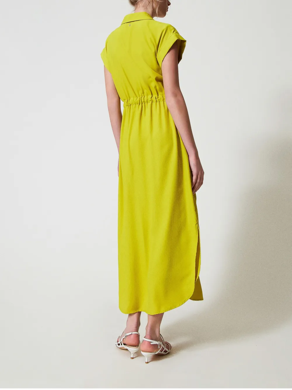 TWINSET Crêpe maxi-jurk Geel