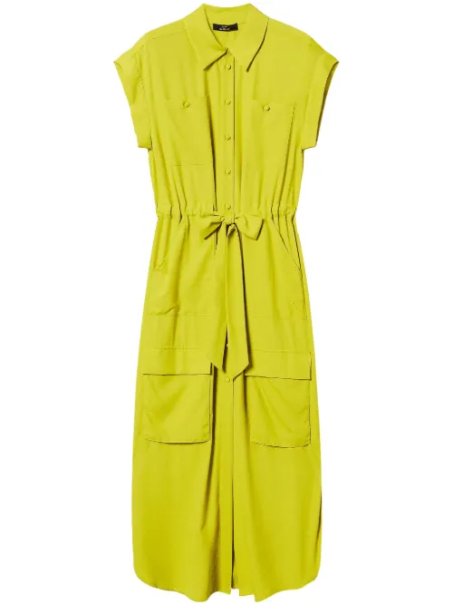 Robe-chemise en crêpe à coupe longue - TWINSET - Modalova