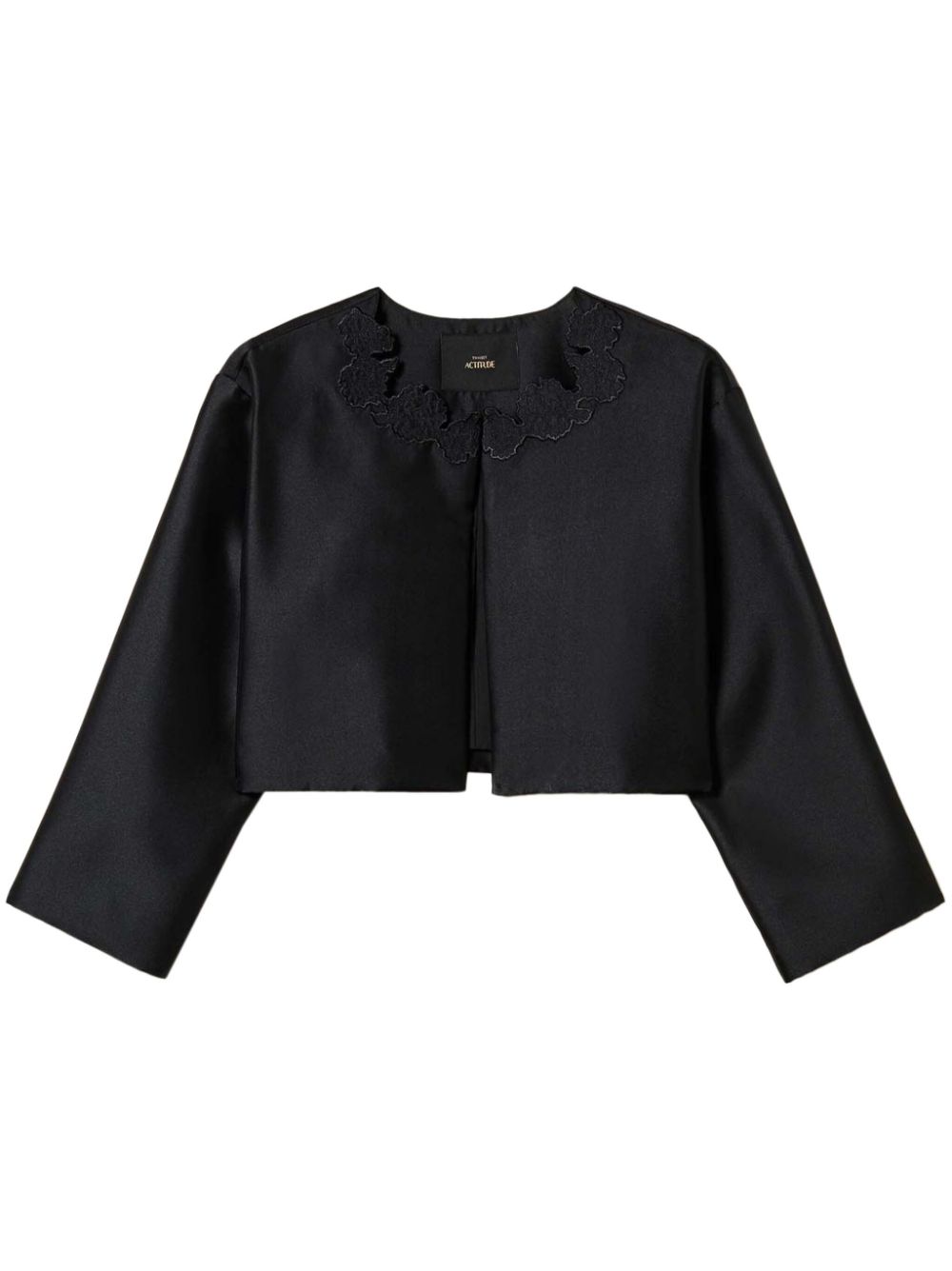 TWINSET broderie anglaise twill jacket - Black