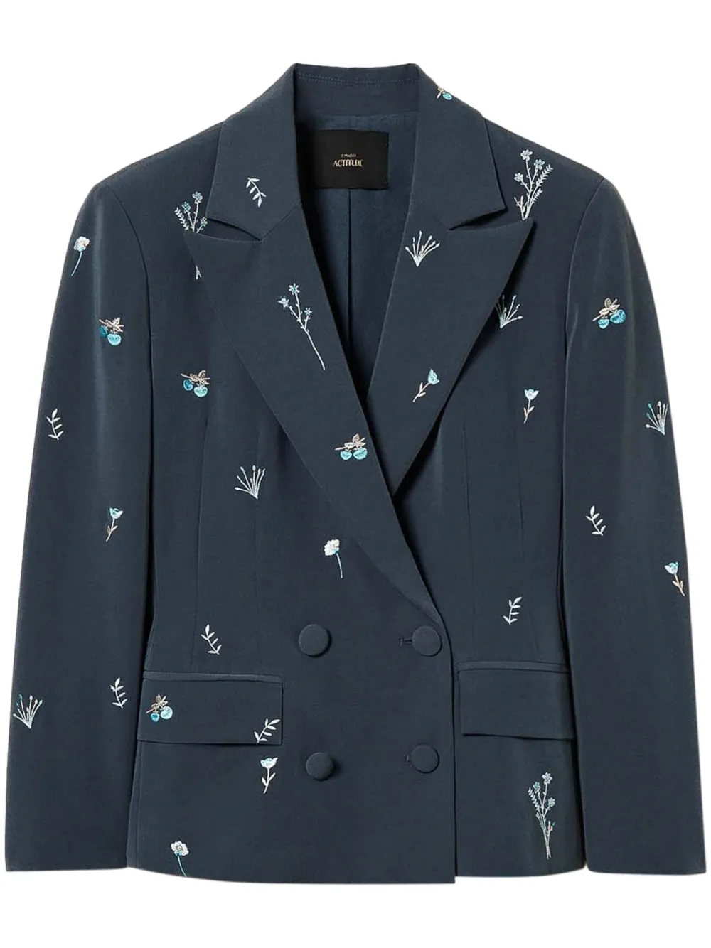 TWINSET Blazer met geborduurde bloemen Blauw