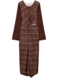 TWINSET knitted midi dress - Brown