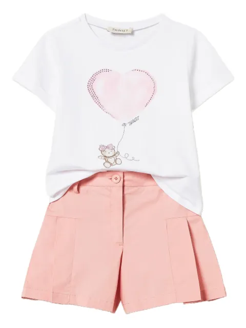 TWINSET Kids cotton short set 