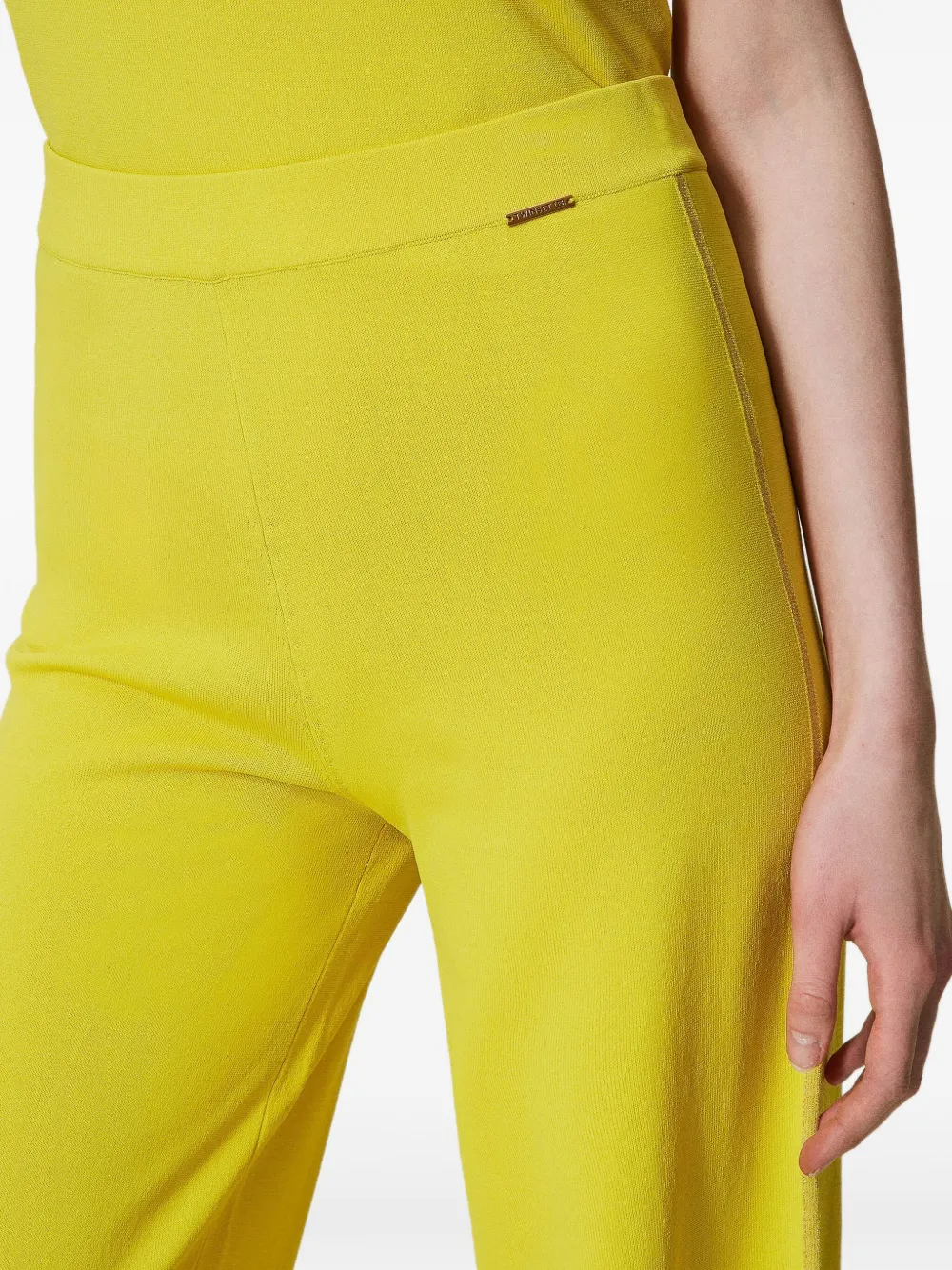 TWINSET Gebreide broek Geel