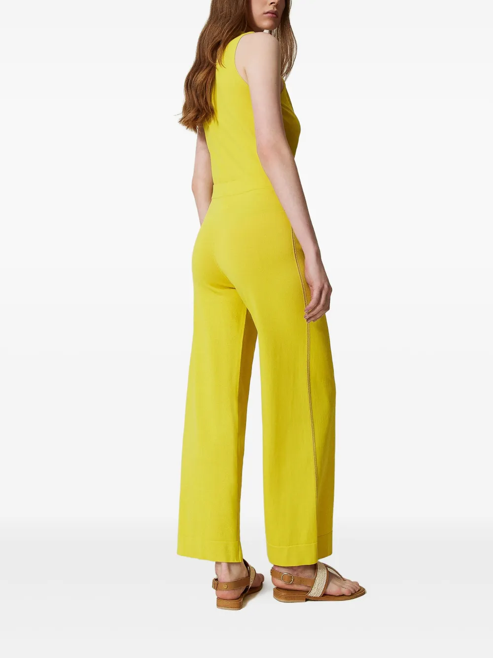 TWINSET Gebreide broek Geel