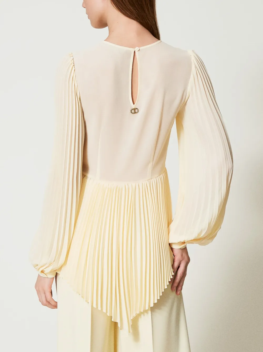 TWINSET Geplooide blouse Geel