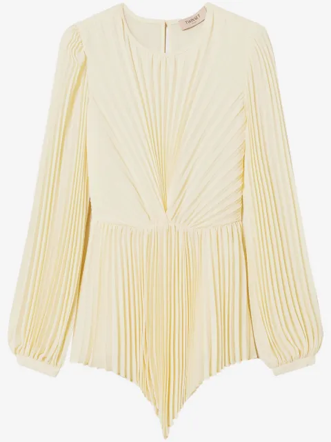 TWINSET pleated georgette blouse