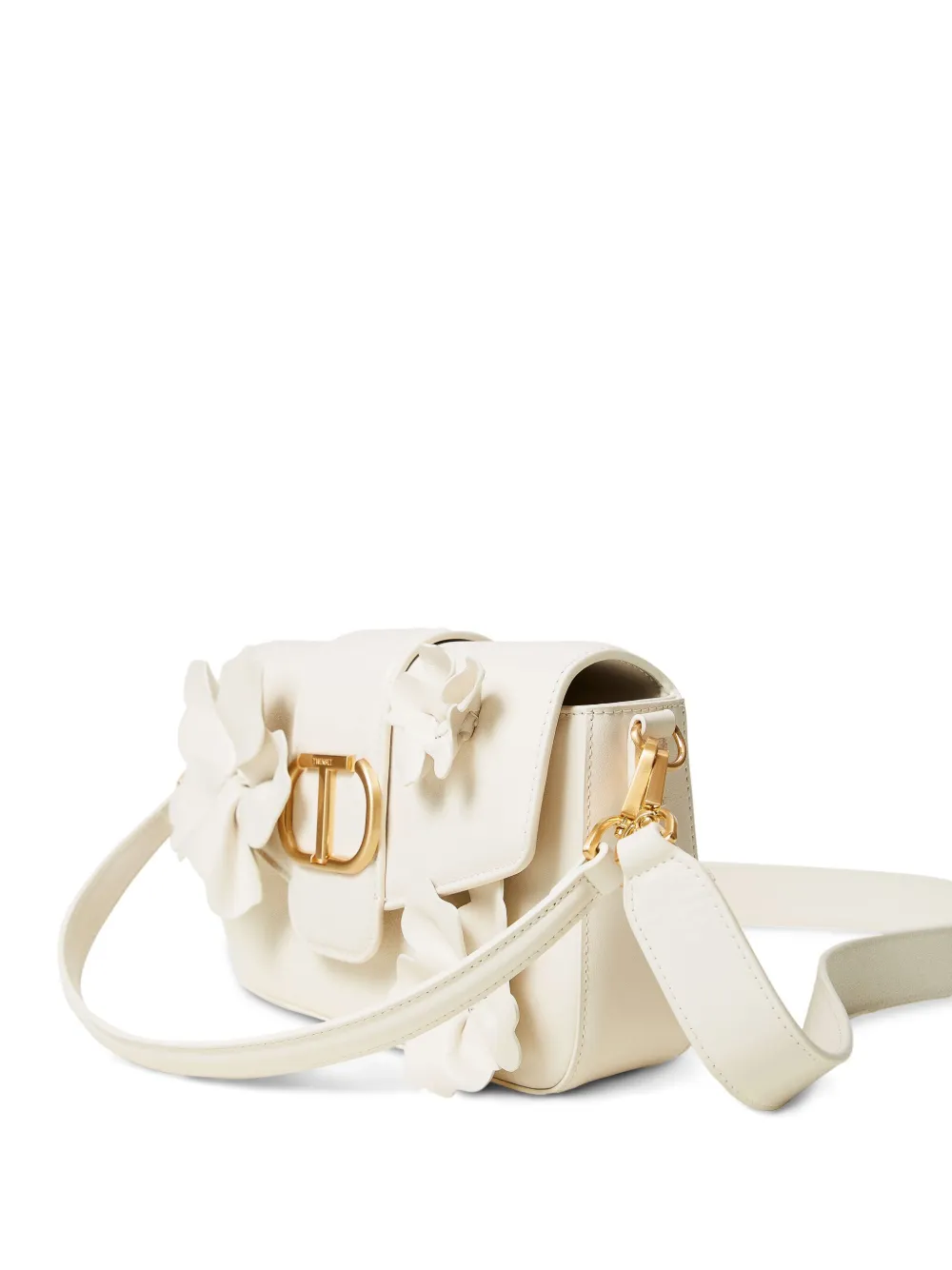 TWINSET Crossbodytas verfraaid met bloemen Wit