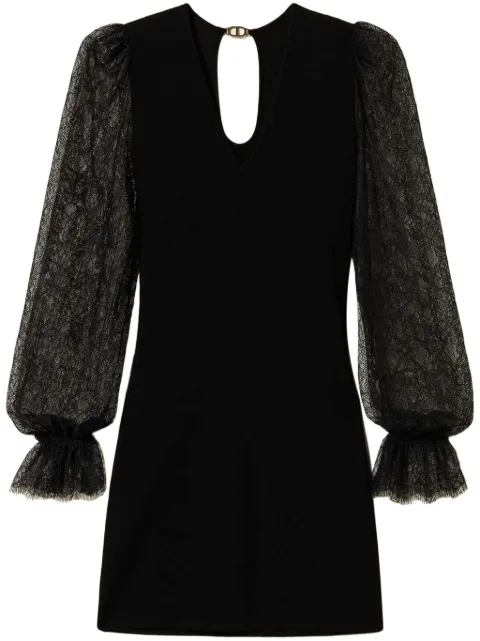 TWINSET lace-detail knitted dress