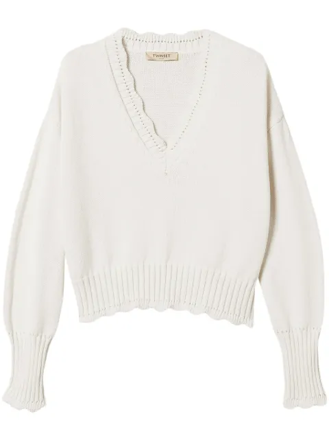 TWINSET scallop-edge sweater
