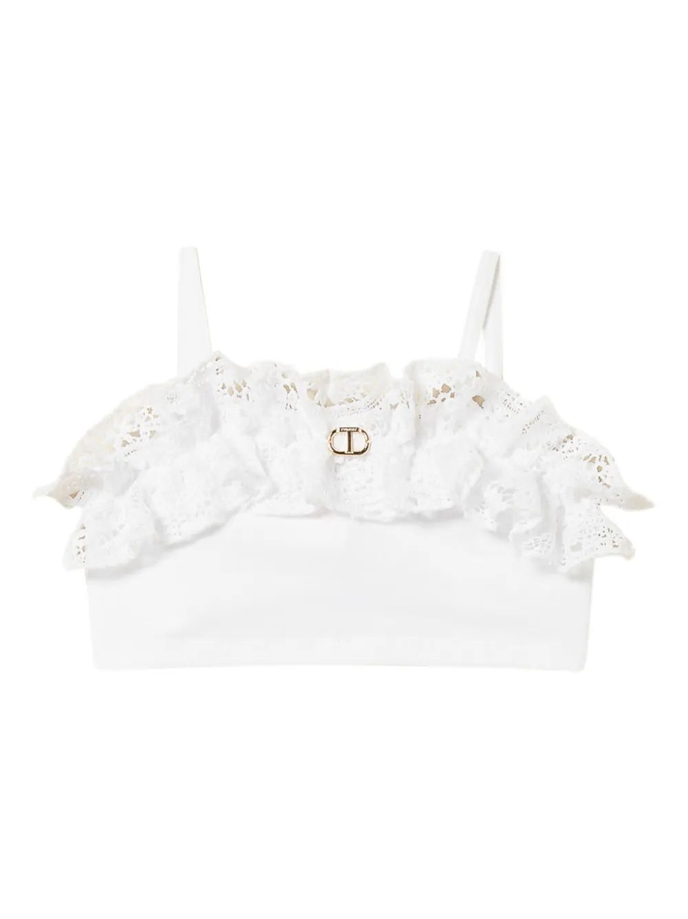TWINSET Kids Top met ruches Wit
