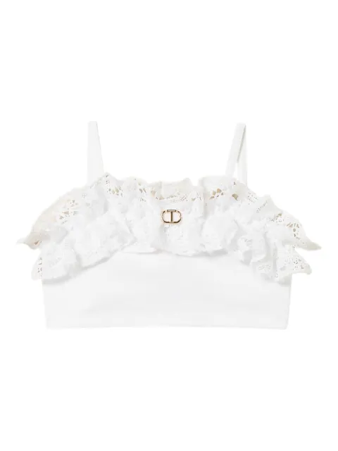 TWINSET Kids top con volantes