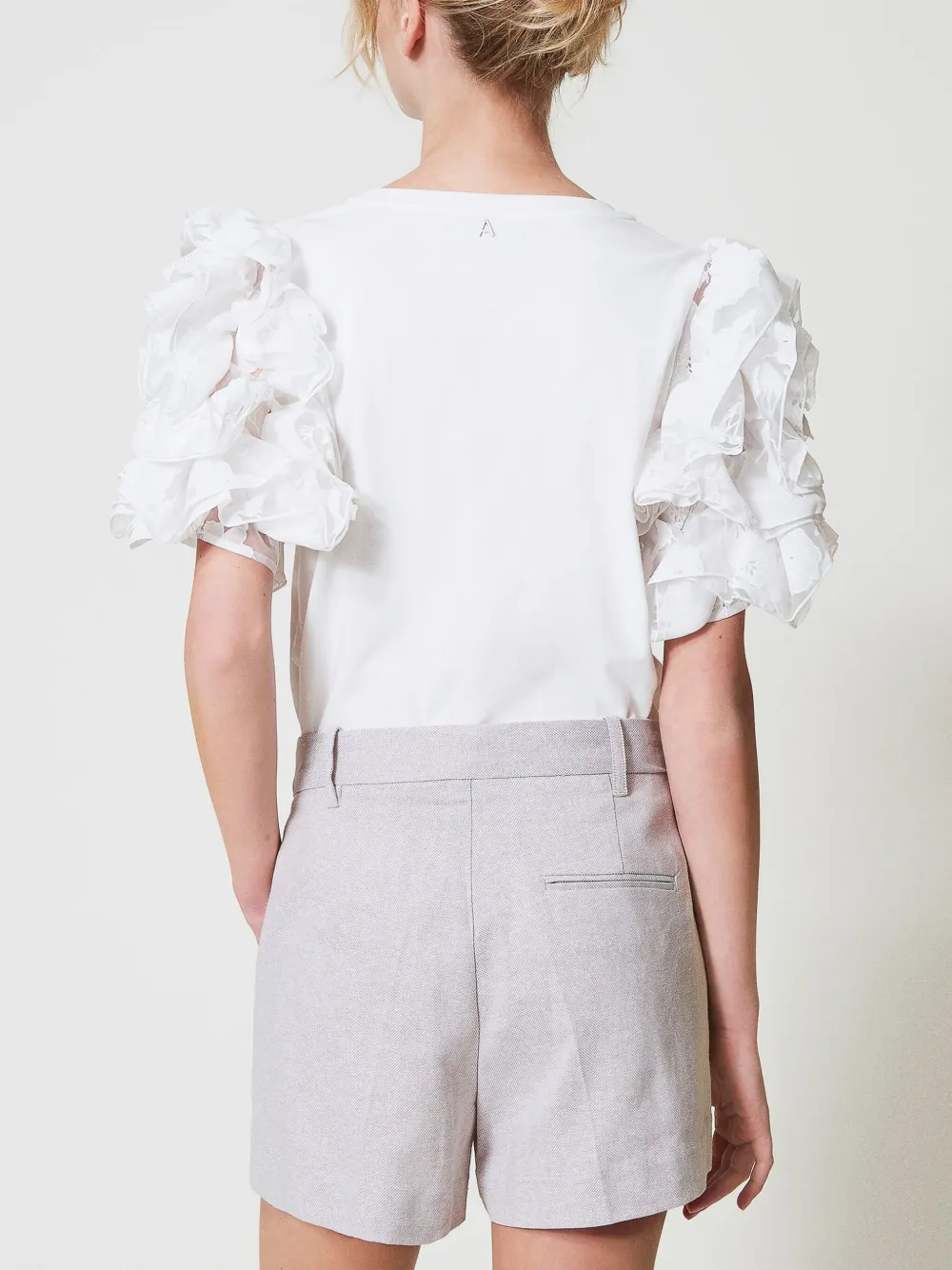 TWINSET Shorts met plooidetail Beige