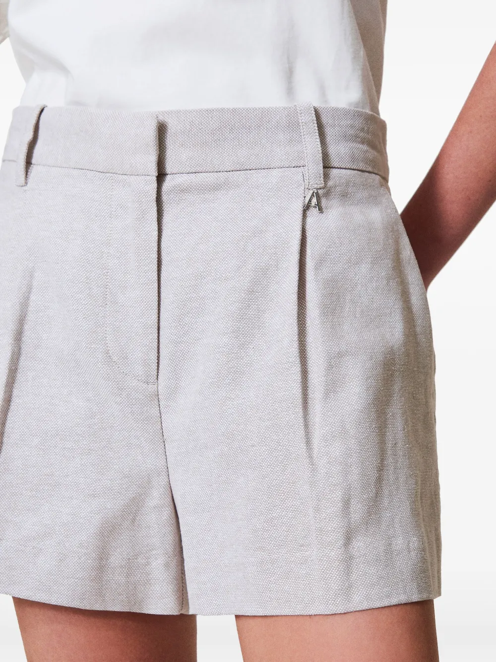 Pleat-Detail Shorts
