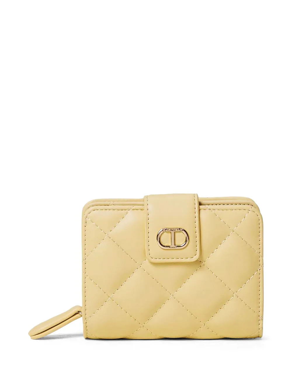 Twinset Quilted Wallet In Yellow
