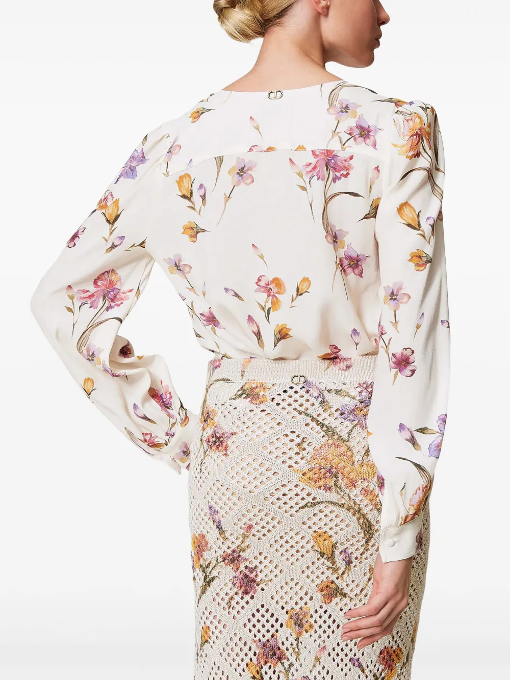 TWINSET Blouse met bloemenprint Wit