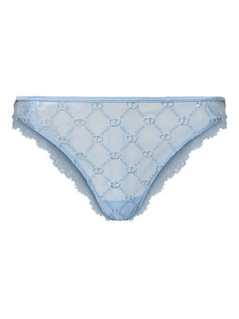 TWINSET frayed lace thong