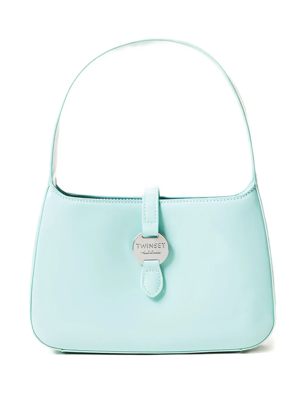TWINSET patent leather top-handle bag | Blue | Image 1