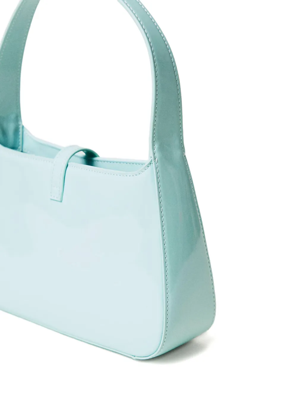Twinset Patent Leather Top-handle Bag In Blue