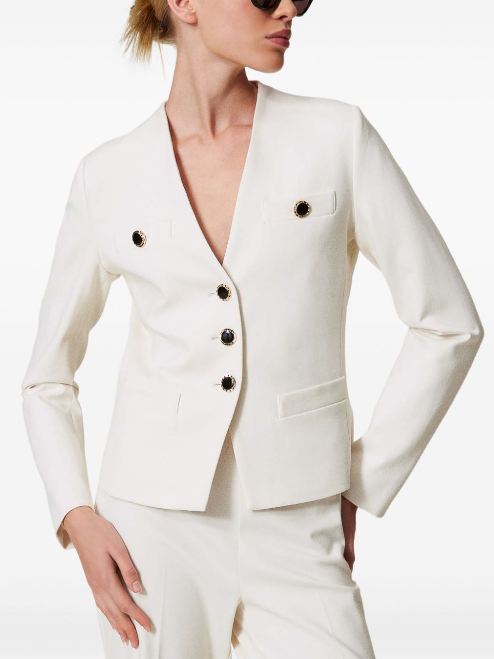 TWINSET Blazer met knopen - Wit