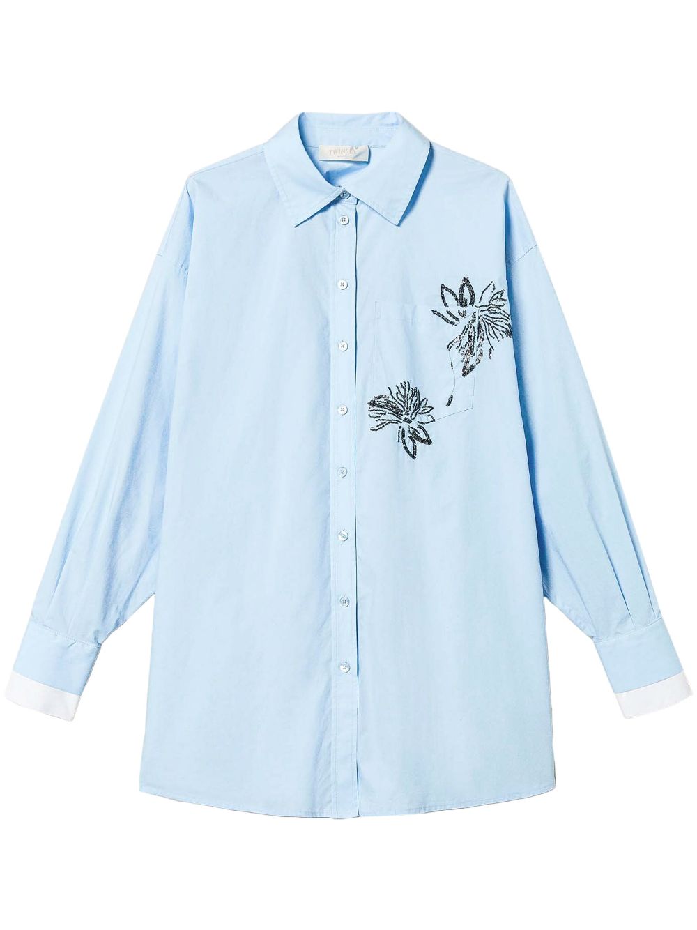 TWINSET sequin-embellished shirt - Blue