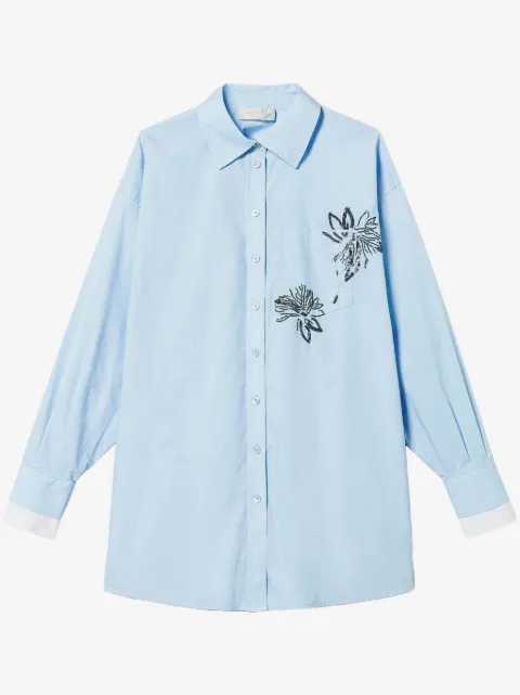 TWINSET camisa bordada con lentejuelas