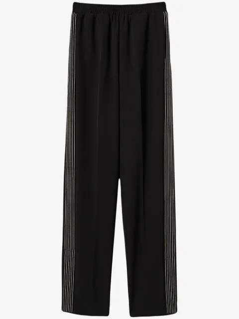 TWINSET embroidered crêpe track pants
