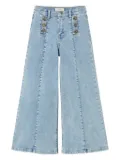 TWINSET Kids decorative-button jeans - Blue