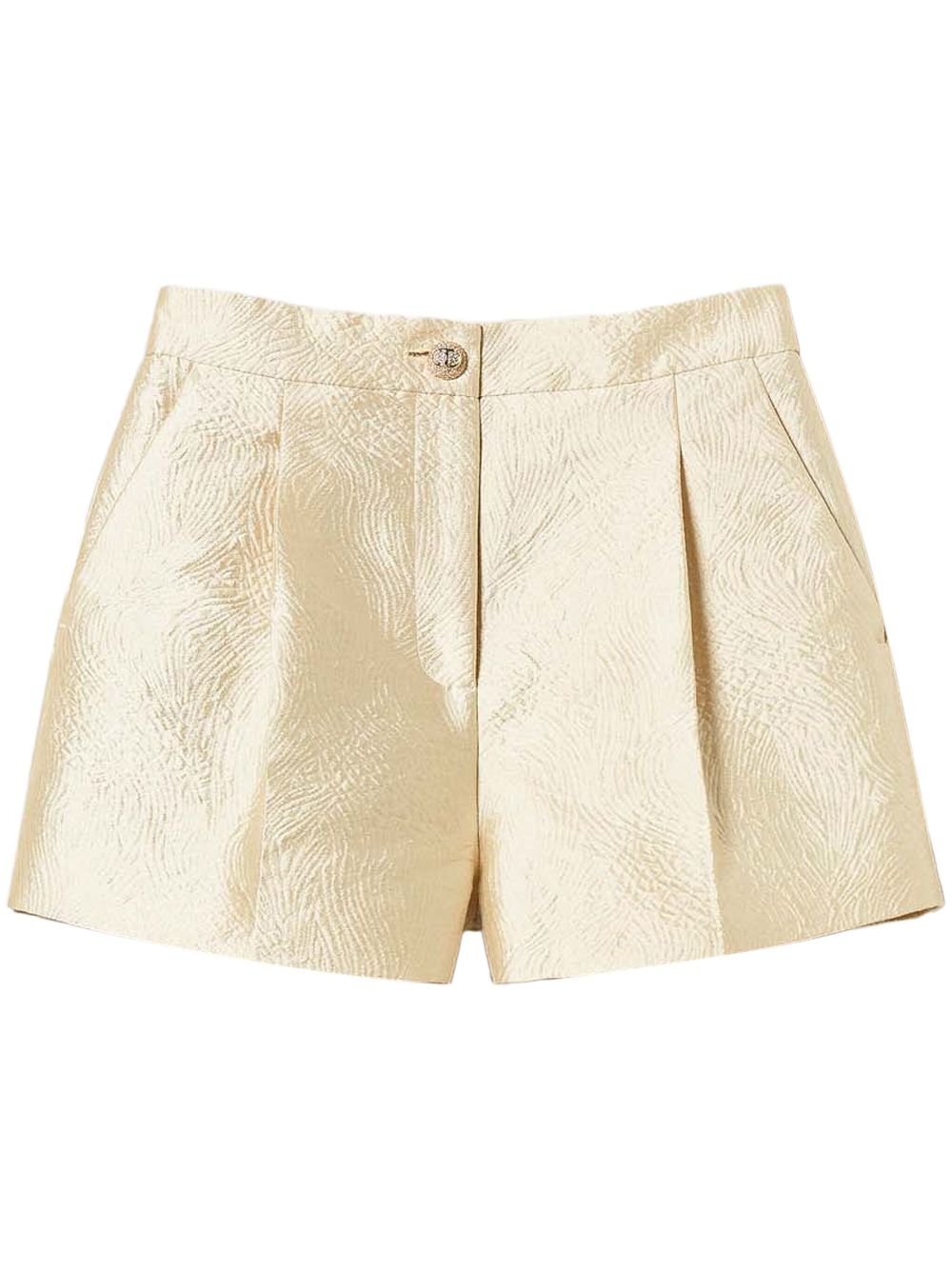 TWINSET brocade jacquard shorts - Gold