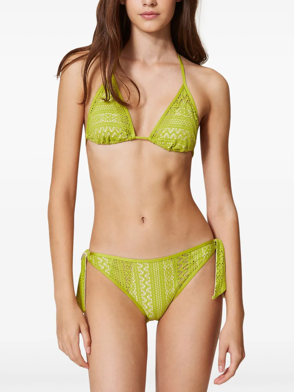 TWINSET Opengebreide bikinitop Groen