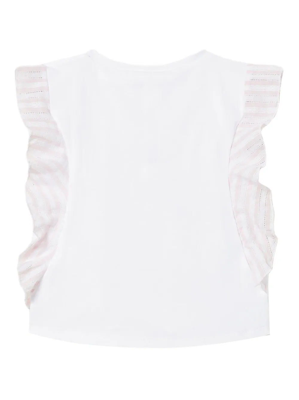 TWINSET Kids T-shirt met ruchemouwen Wit