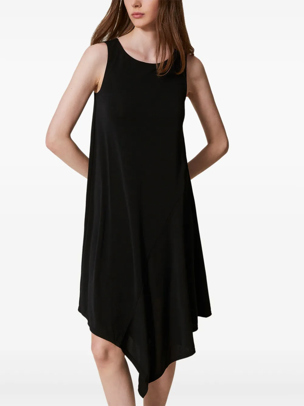 TWINSET asymmetric dress - Zwart