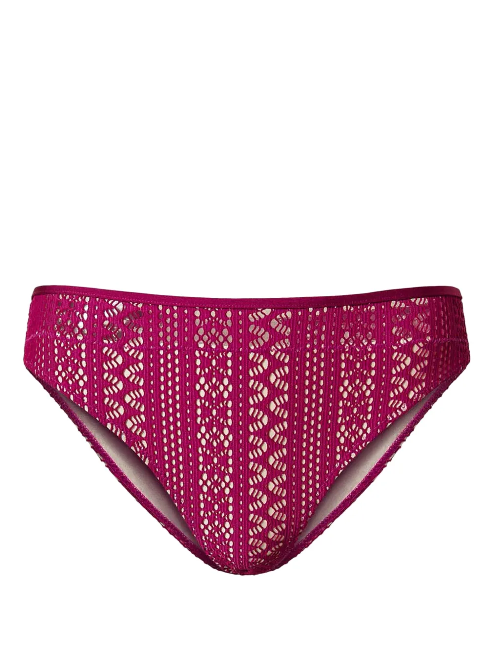 pointelle-knit bikini bottom