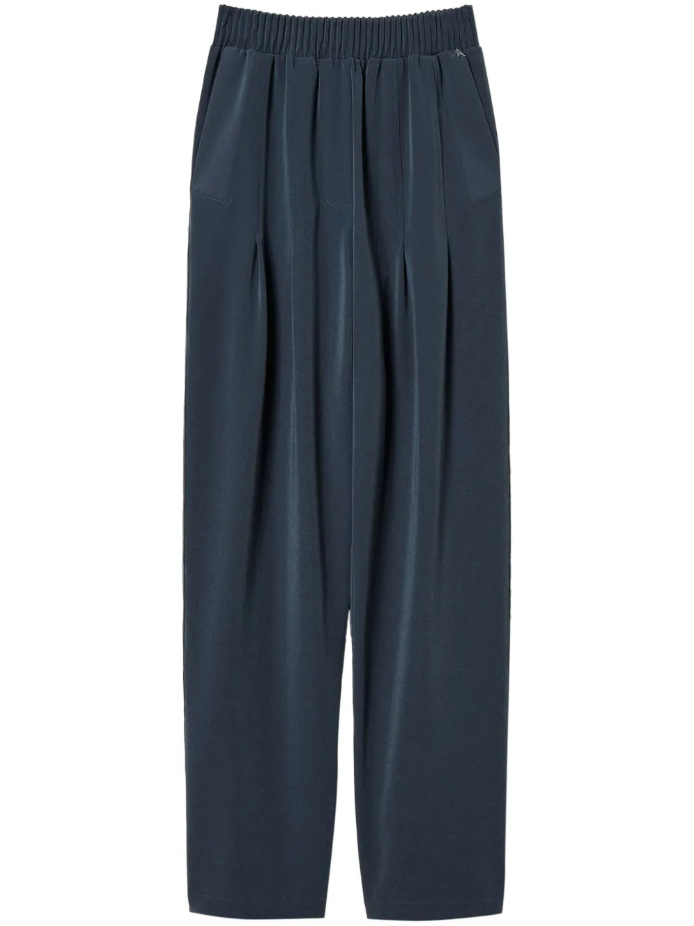 pleat-detail wide-leg trousers