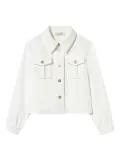 TWINSET Kids tweed-panel shirt - Neutrals