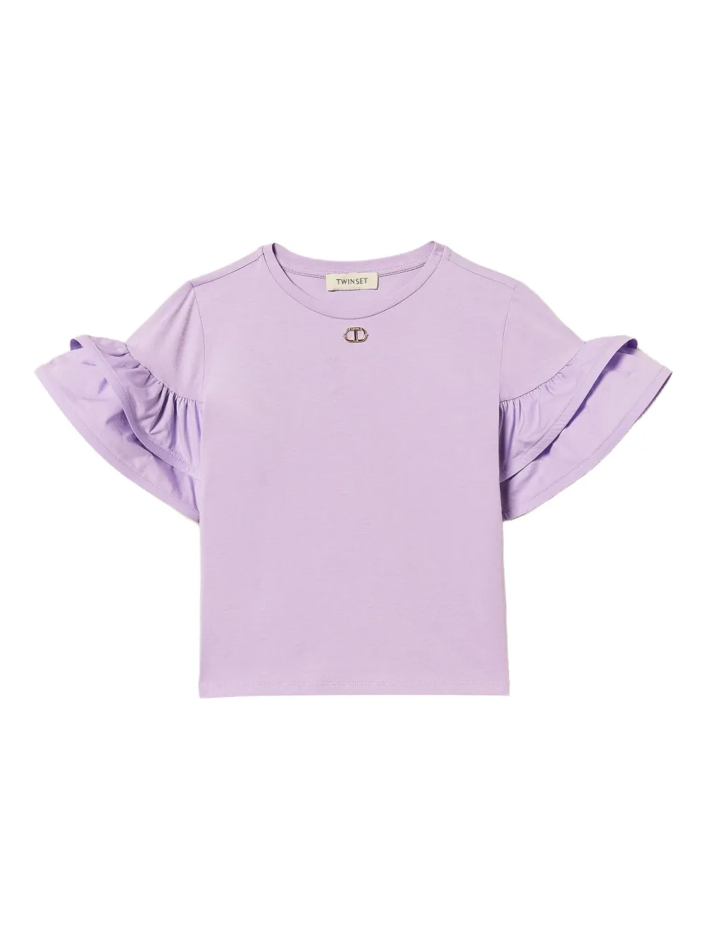 TWINSET Kids T-shirt met ruches Paars