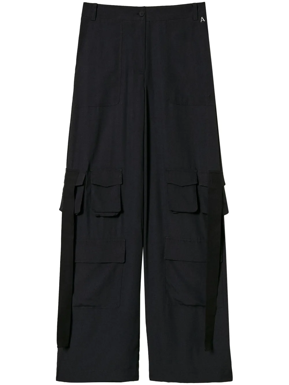 Crêpe de Chine cargo trousers